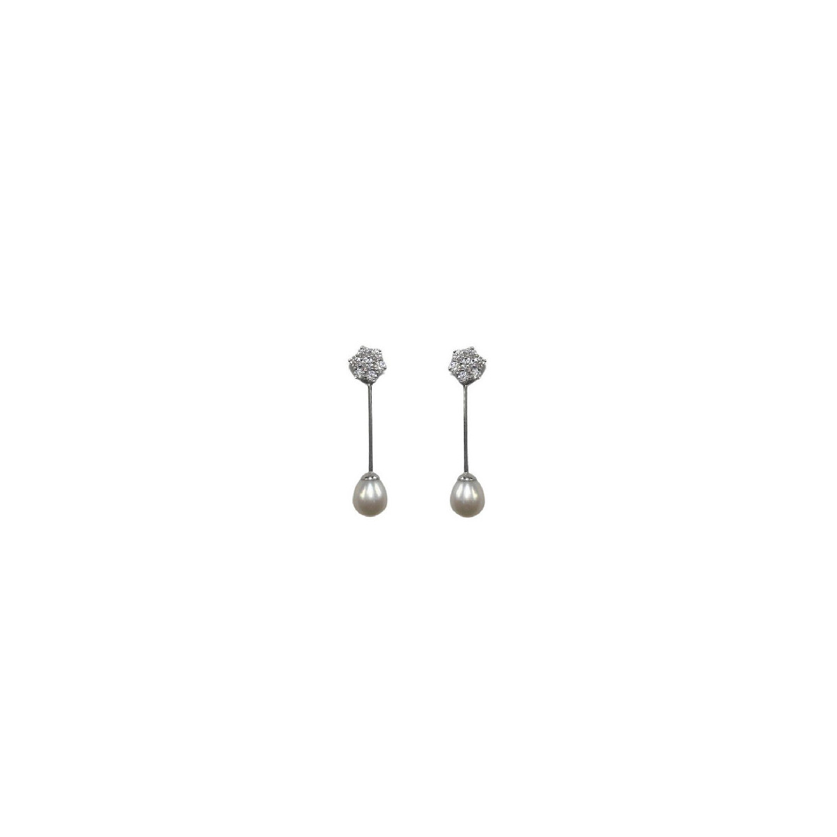 PENDIENTES COMPROMISO ORO BLANCO - 7034