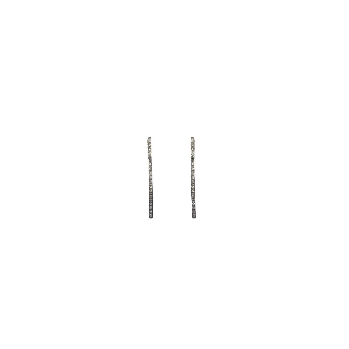 PENDIENTES COMPROMISO ORO BLANCO MINIMALISTAS - 923276