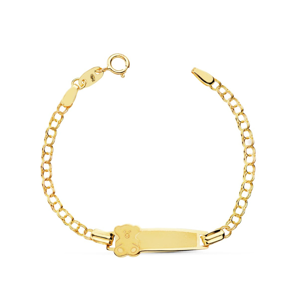 ESCLAVA DE ORO PARA BEBE PLACA OSO