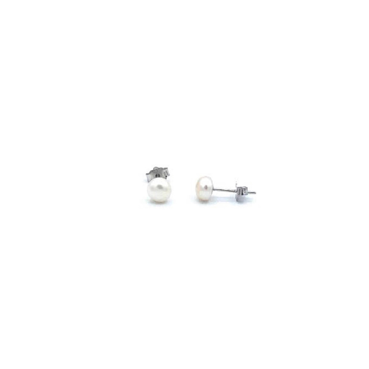 PENDIENTES AURA PLATA DE PERLAS 6MM - PPT03269