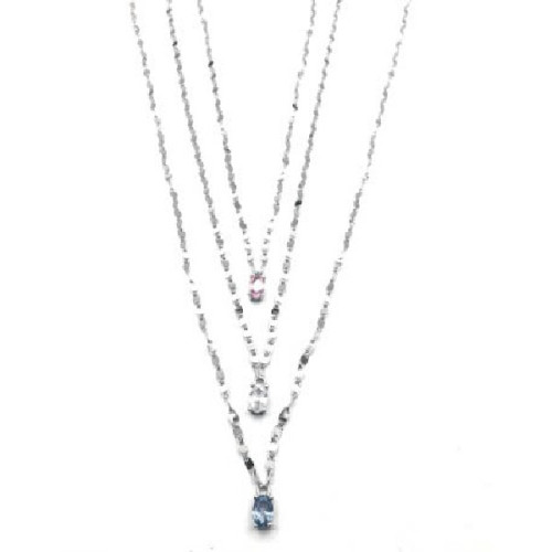 GARGANTILLA AURA PLATA 4 GARRAS ROSA FRANCIA - PG01742
