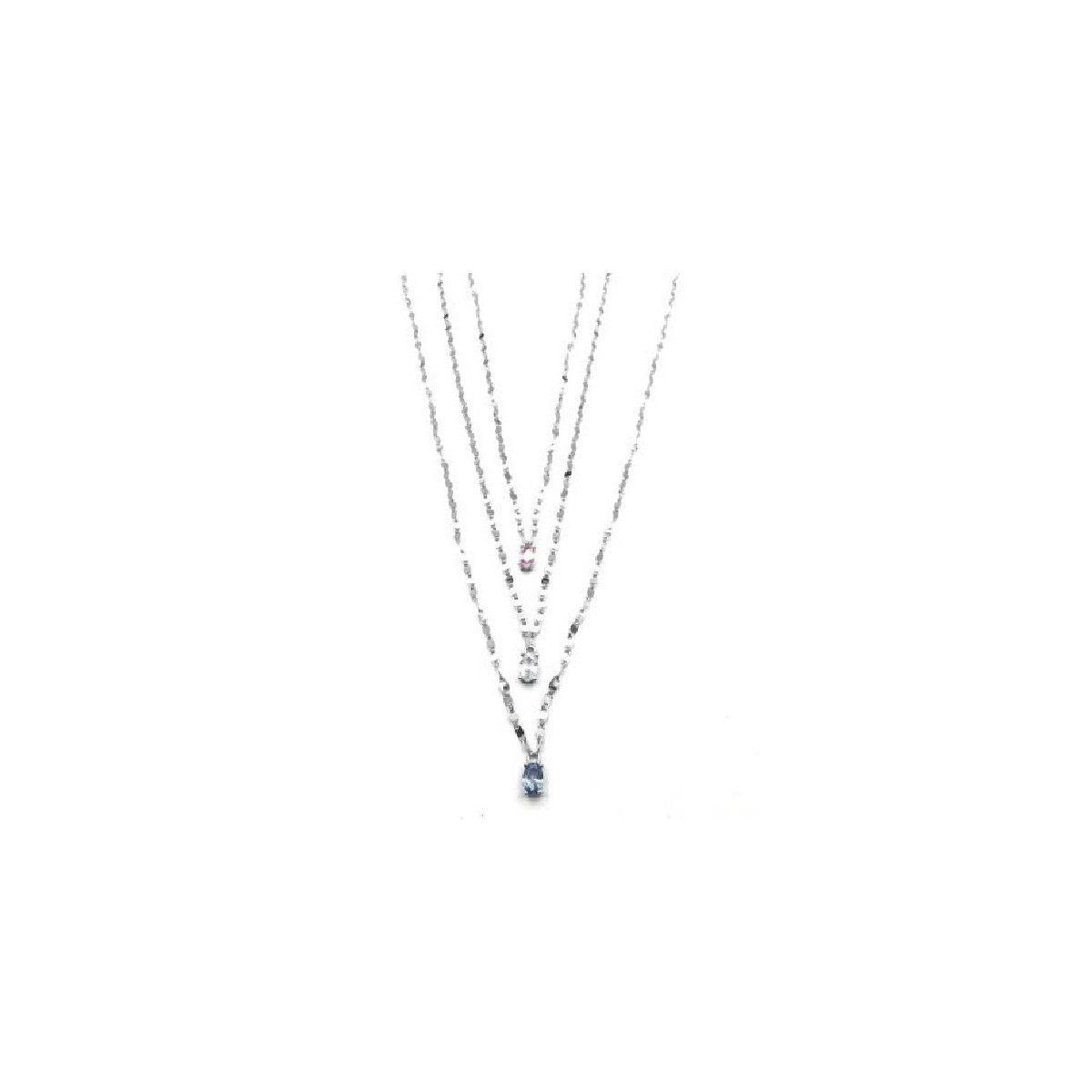 GARGANTILLA AURA PLATA 4 GARRAS ROSA FRANCIA - PG01742