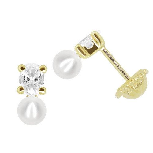 DORMILON DE ORO CLÁSICO PERLA - 2470