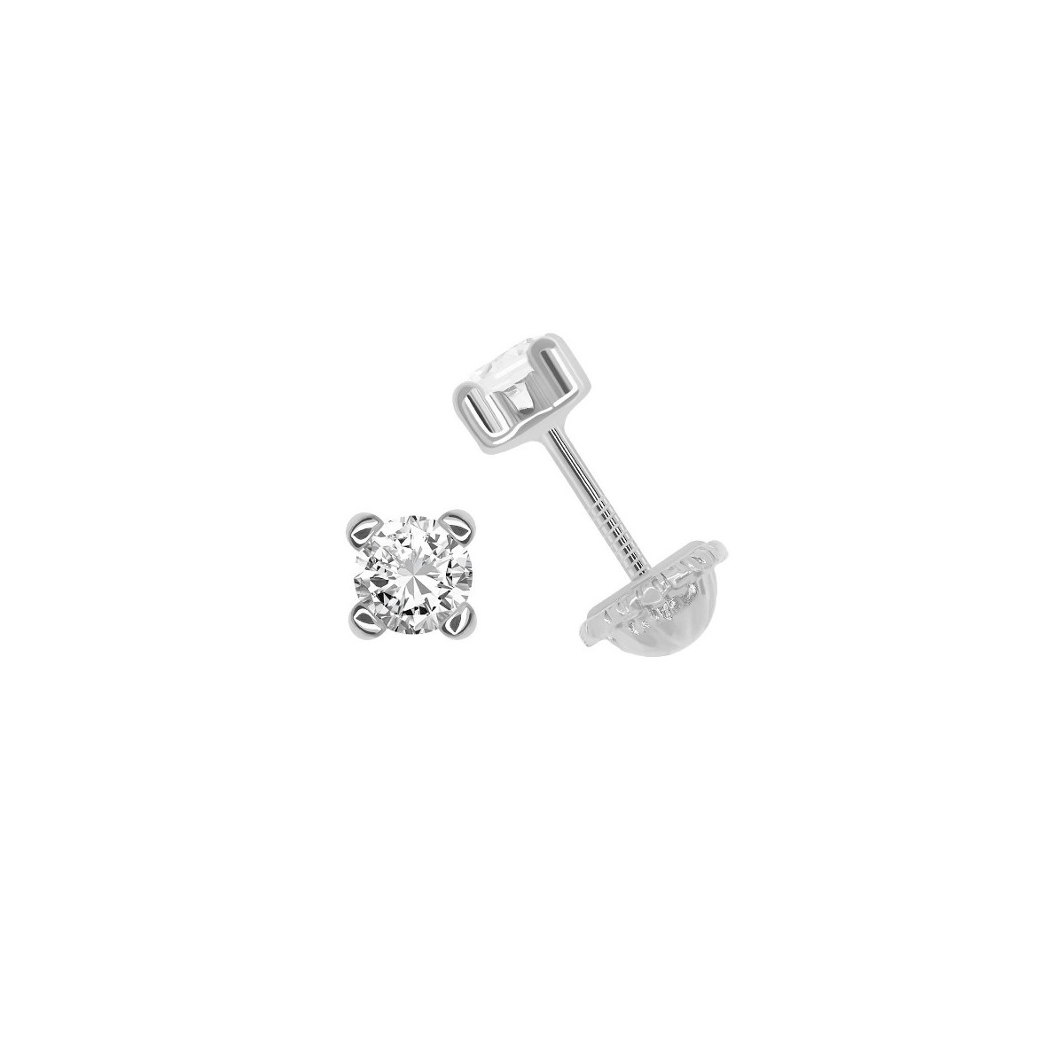 DORMILON DE ORO BLANCO FLOR - 1187
