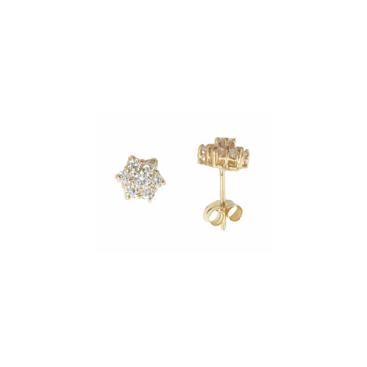 PENDIENTES ROSETON MEDIANOS - 9413