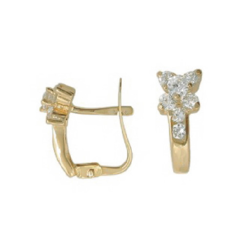 PENDIENTES COMUNION CUADRADO CIRCONITAS - 4196