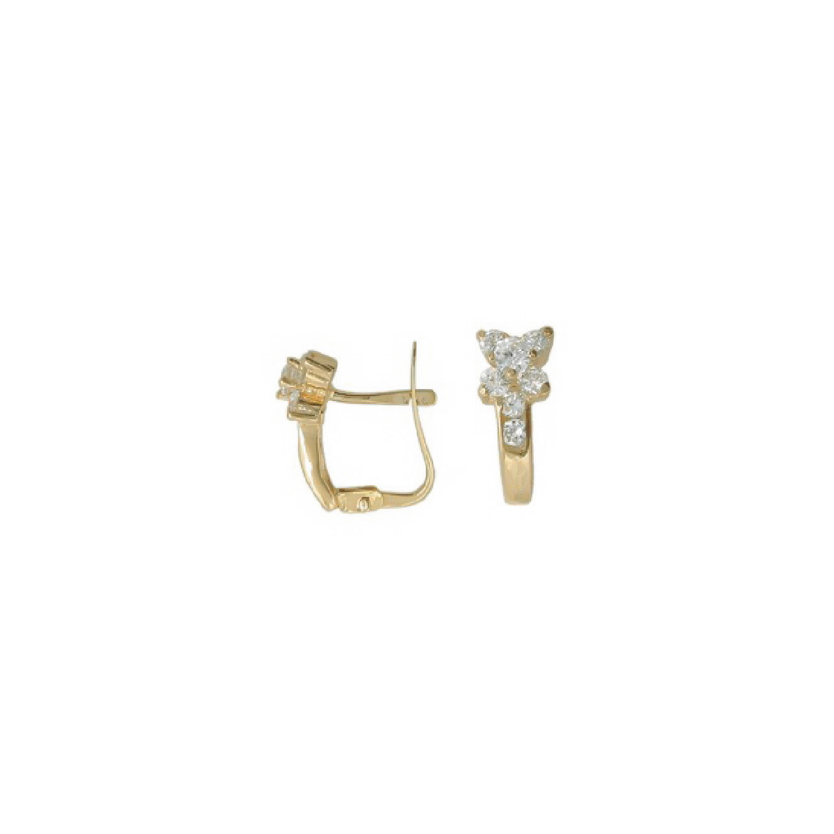 PENDIENTES COMUNION CUADRADO CIRCONITAS - 4196