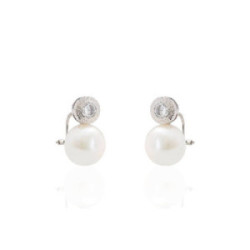PENDIENTES ORO BLANCO TU YO OMEGA - 210-501-1A