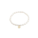 PULSERA PERLAS ELÁSTICA FLOR CIRCONITA COMUNIÓN - 210-902P