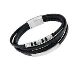 PULSERA LOTUS CUERO DUO - LS2383-2/1