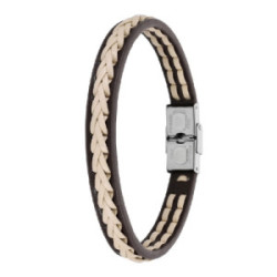 PULSERA MAREA MARRÓN DE PIEL - C00103/326