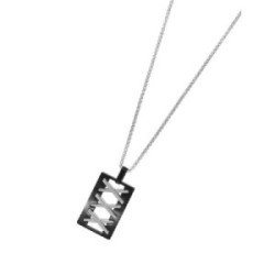 COLGANTE MAREA PLACA BLACK CRUZADO - C00107/45