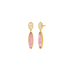 PENDIENTES MAREA LARGOS CUARZO - D03501/AP