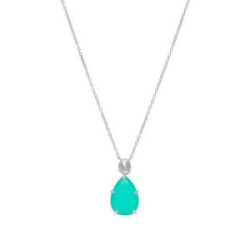 GARGANTILLA MAREA CUARZO BLANCO TURQUESA - D03507/AR