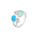 ANILLO MAREA PLATA CUARZO VERDE AZUL BLANCO - D03506/AA18
