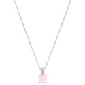 GARGANTILLA MAREA PLATA CUARZO ROSA - D03507/AS