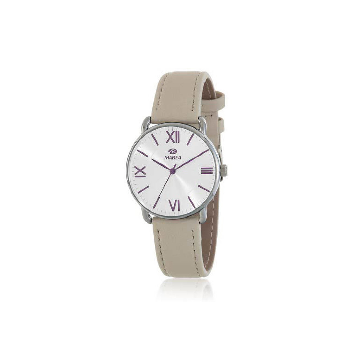 RELOJ MAREA MARRÓN ESFERA BLANCA - B41386/1