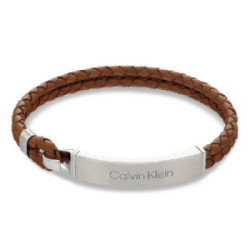 PULSERA CALVIN KLEIN TRENZADA MARRÓN - 35000405