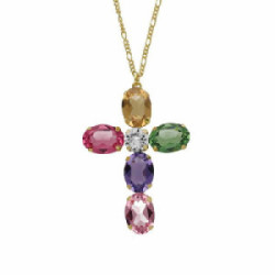 GARGANTILLA VICTORIA CRUZ MULTICOLOR - A4727-MDG