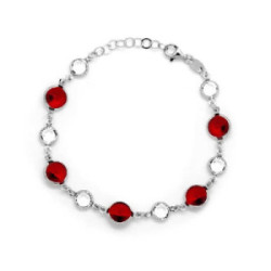 PULSERA VICTORIA CRUZ CRISTALES RED - A0692-23HP