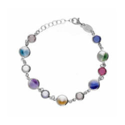 PULSERA VICTORIA CRUZ CRISTALES SILVER - A0692-MHP