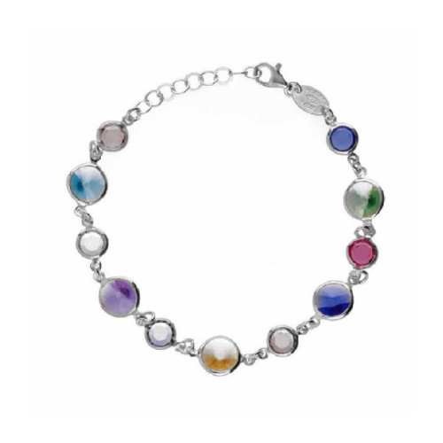 PULSERA VICTORIA CRUZ CRISTALES SILVER - A0692-MHP