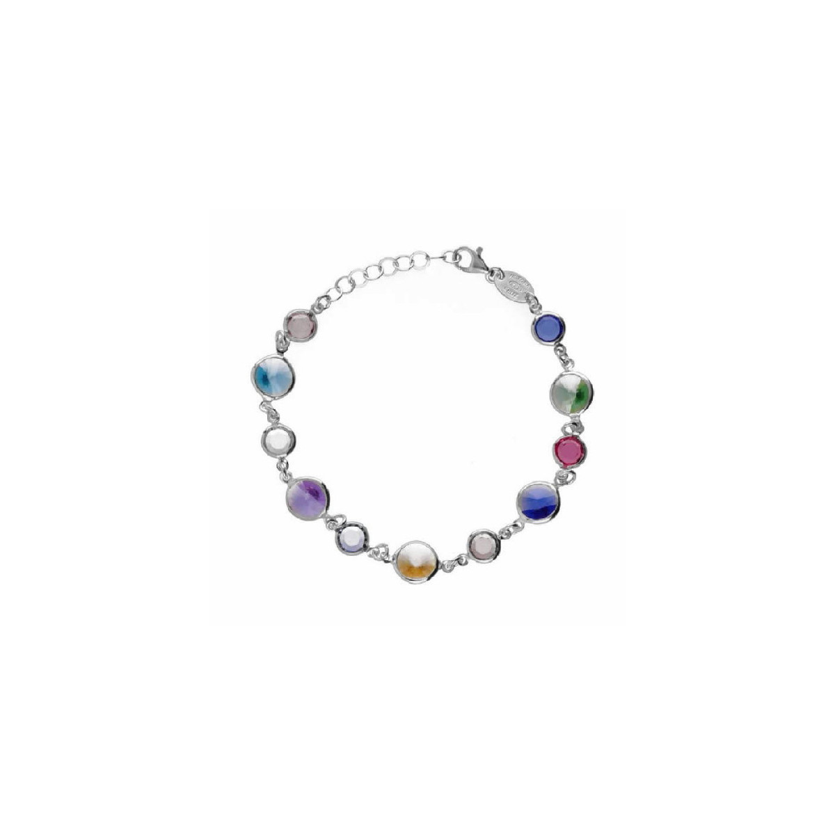 PULSERA VICTORIA CRUZ CRISTALES SILVER - A0692-MHP