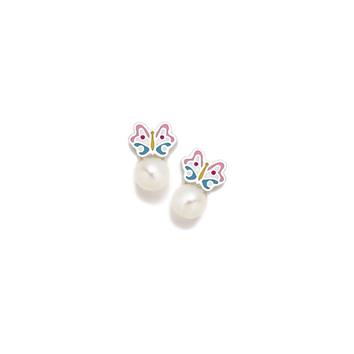 PENDIENTES AGATHA ROSCA MARIPOSA PERLA - 040ROS