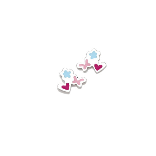 PENDIENTES AGATHA  MINICHARM ROSCA TRIO ROSITA - 040MCH