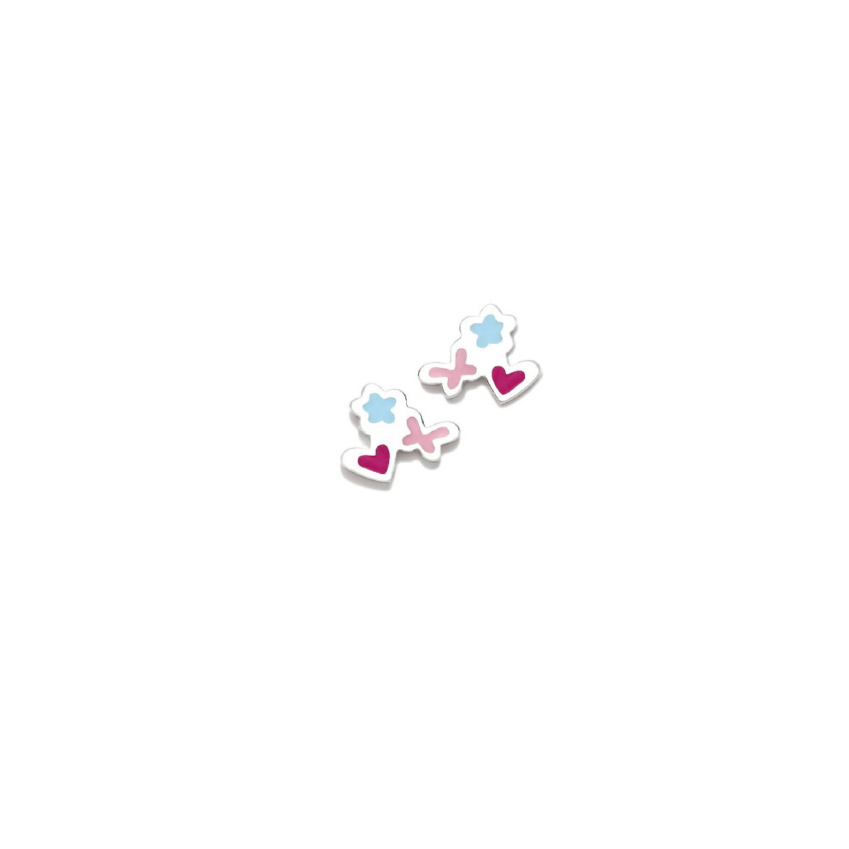 PENDIENTES AGATHA  MINICHARM ROSCA TRIO ROSITA - 040MCH