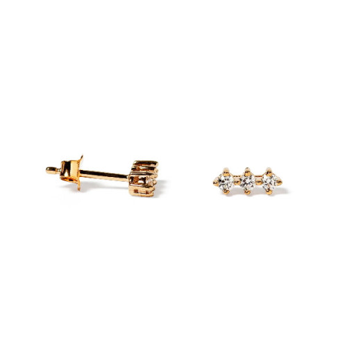 PENDIENTES SURE THREE MINI GOLDEN - 910123020010C