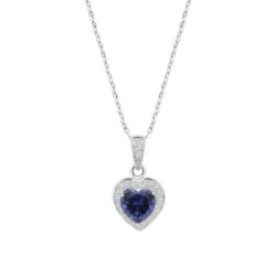 GARGANTILLA LOTUS SILVER PIEDRA AZUL - LP3784-1/1