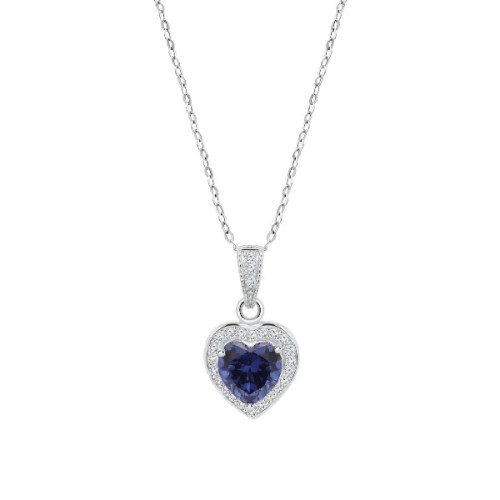 GARGANTILLA LOTUS SILVER PIEDRA AZUL - LP3784-1/1
