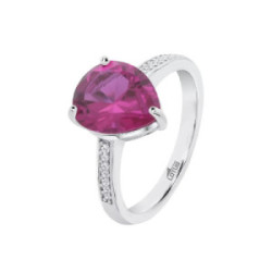 ANILLO LOTUS SILVER PIEDRA ROSA - LP3793-3/216