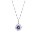 GARGANTILLA LOTUS SILVER PIEDRA MORADA - LP3791-1/2