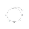 TOBILLERA PROMOJOYA AZULES SILVER CONCHAS - 9119060