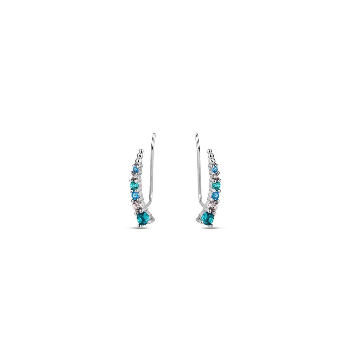 PENDIENTES PROMOJOYA ASIMÉTRICO MODERNO MULTICOLOR - 9120303