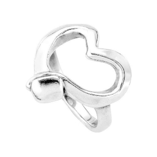 SORTIJA UNO DE 50 PLATEADA CORAZON - ANI0754MTL00018