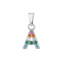 COLGANTE PROMOJOYA MULTICOLOR PLATA INICIAL A - 9113017