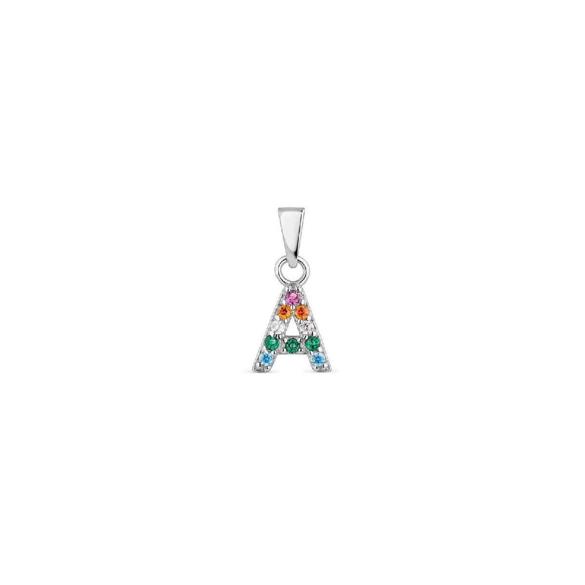 COLGANTE PROMOJOYA MULTICOLOR PLATA INICIAL A - 9113017