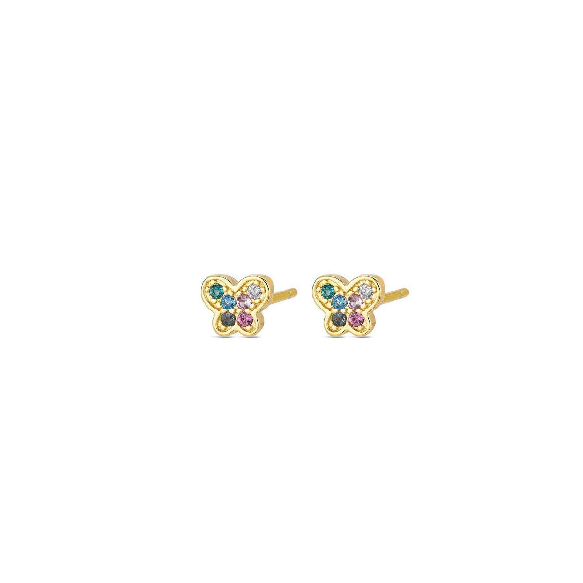PENDIENTES PROMOJOYA CIRCONITAS MARIPOSA - 9119994
