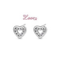PENDIENTES PROMOJOYA CIRCONITAS LOVE CORAZÓN - 9121326