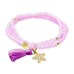 PULSERA MARINA GARCIA SUMMER COLLECTION LILA STAR - 91196U26