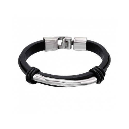 PULSERA UNO DE 50 CUERO HOMBRE BASIC - PUL1241NGRMTL0L