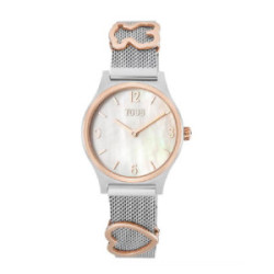 RELOJ TOUS  BICOLOR ROSA MALLA LOGOS - 3000143900