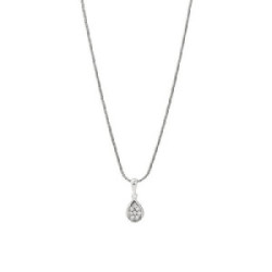 GARGANTILLA LINEARGENT PLATA COLGANTE OVAL CIRCONIT - 16335-P