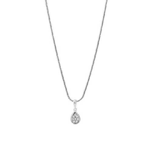 GARGANTILLA LINEARGENT PLATA COLGANTE OVAL CIRCONIT - 16335-P