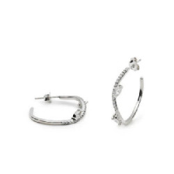 PENDIENTES LINEARGENT AROS PLATA CIRCONITAS - 19702-A
