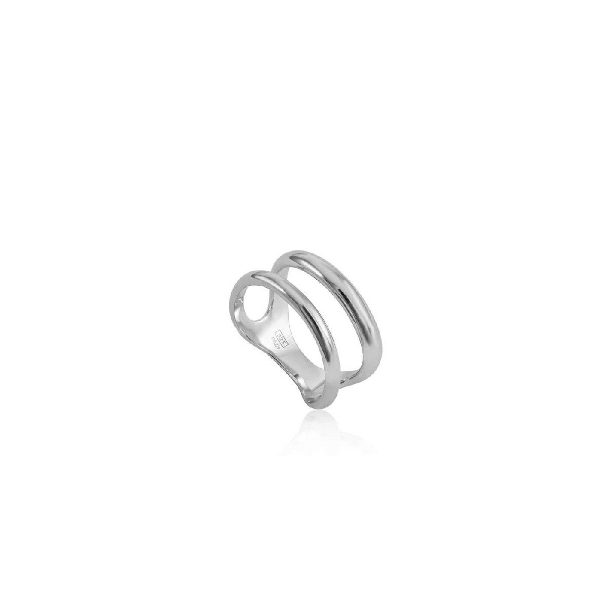 SORTIJA LINEARGENT PLATA 2 AROS CALADA - 19490-R