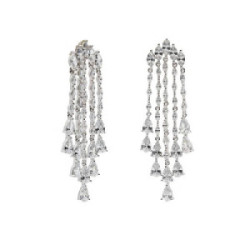 PENDIENTES LINEARGENT NOVIA  4 TIRAS CIRCONITAS - 19614-A